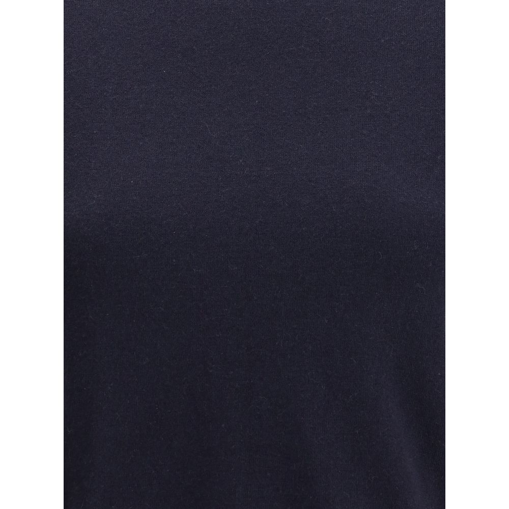Top in cotone blu cashmere estremo
