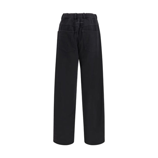 Pantaloni sportivi in cotone nero MM6
