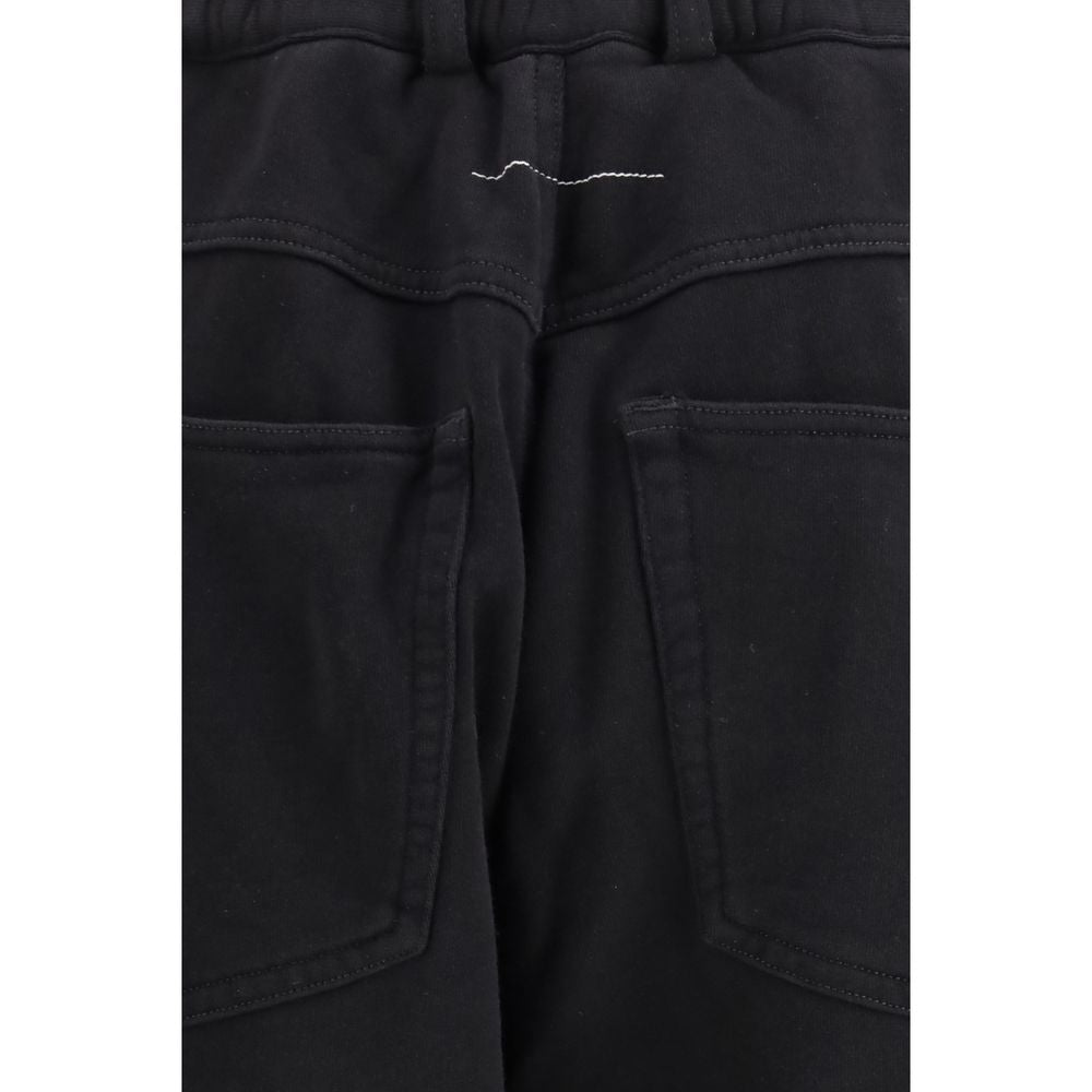 Pantaloni sportivi in cotone nero MM6