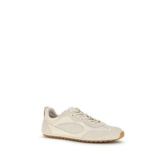 Sneakers basse Bos Taurus in pelle di vitello beige di Tory Burch