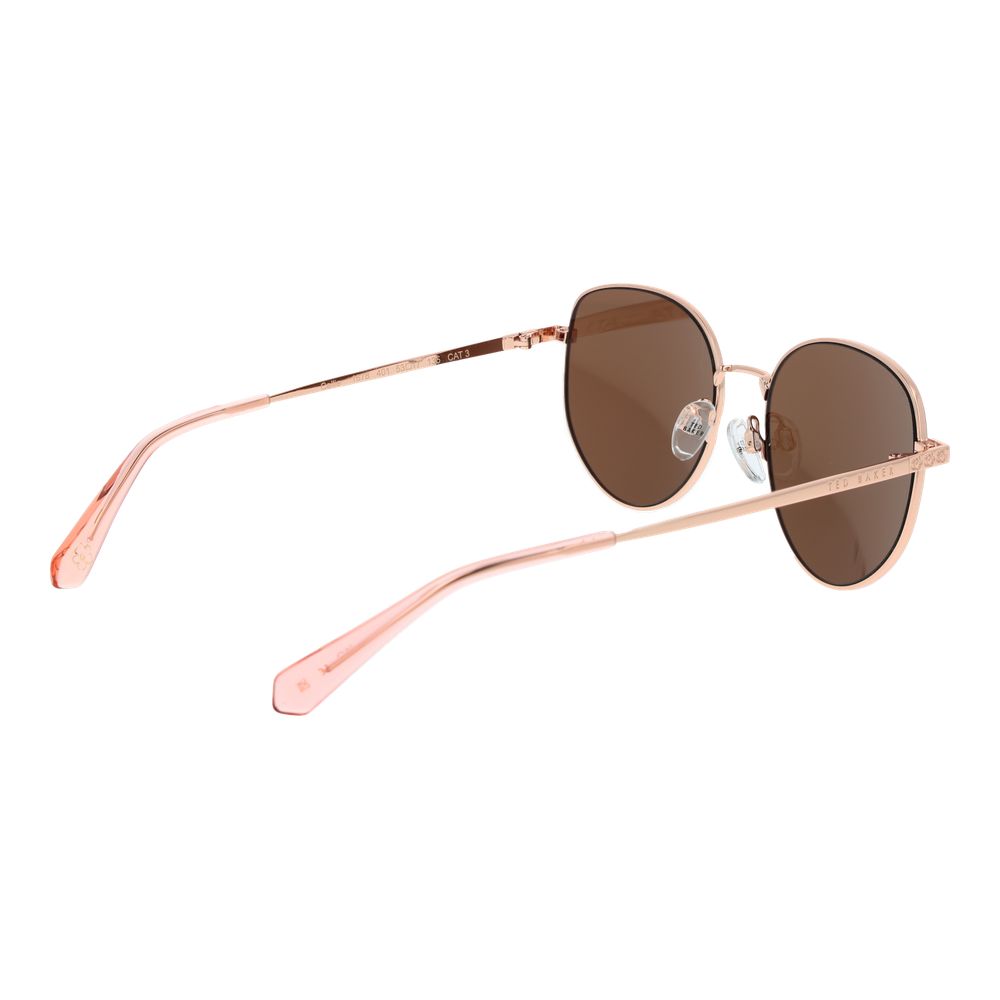 Occhiali da sole in metallo oro rosa Ted Baker