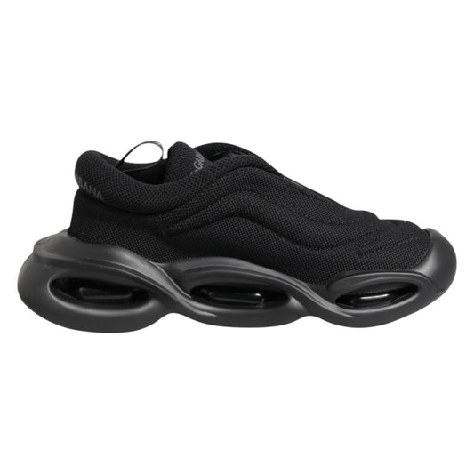Dolce & Gabbana Sneakers nere basse con motivo a onde