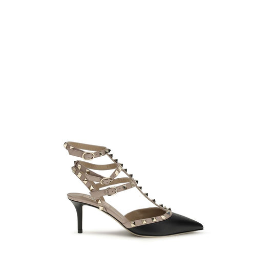 Valentino Garavani - Décolleté Bos Taurus in pelle di vitello nera con tacco medio