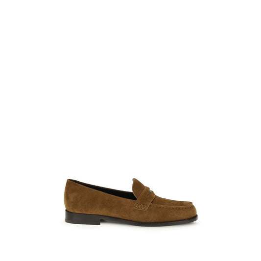 Mocassini slip-on Bos Taurus in pelle di vitello beige di Tory Burch