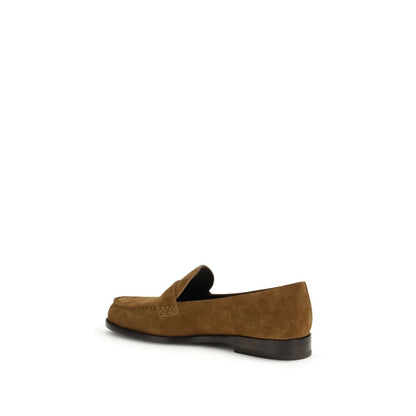 Mocassini slip-on Bos Taurus in pelle di vitello beige di Tory Burch
