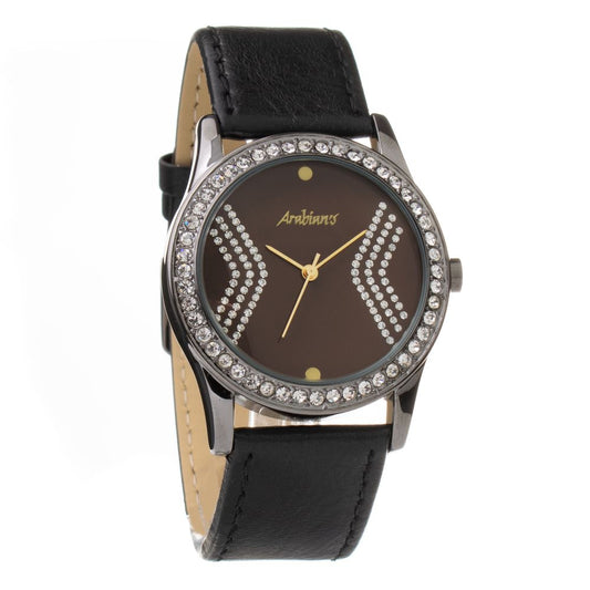 Orologio elegante in pelle nera ARABIANS