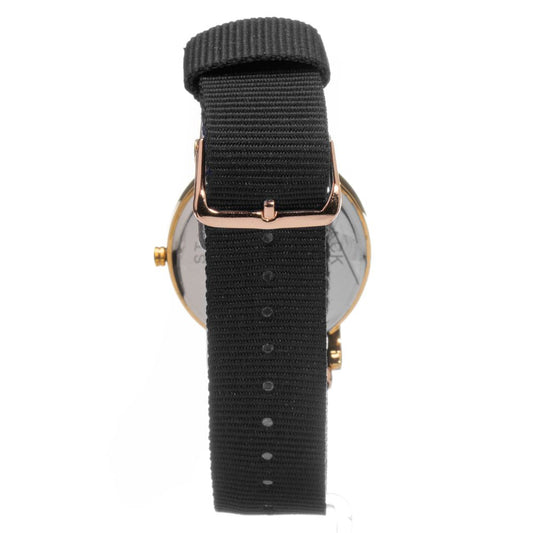 Orologio elegante in tessuto nero ARABIANS