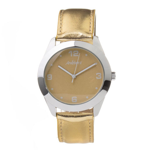 Orologio elegante in pelle dorata ARABIANS