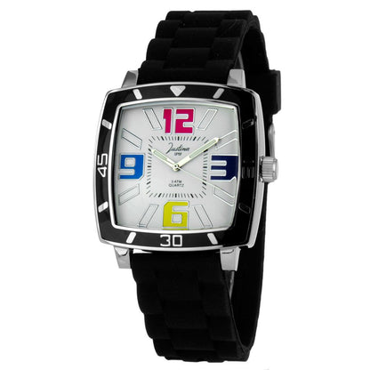 Orologio sportivo JUSTINA in gomma nera