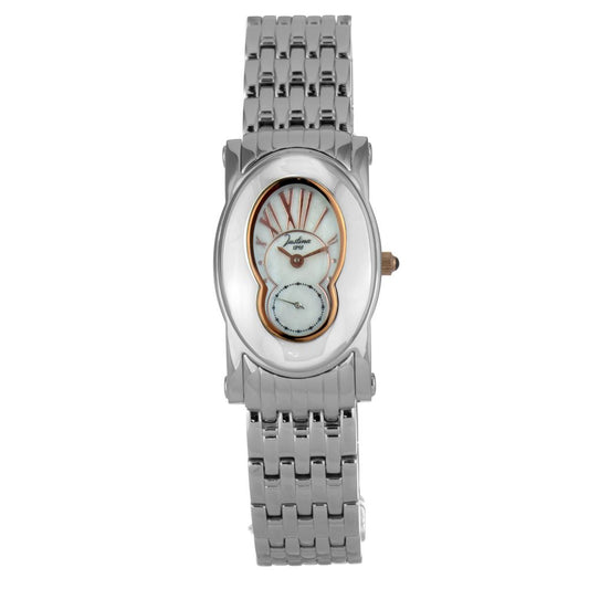 Orologio elegante JUSTINA in acciaio inossidabile argentato
