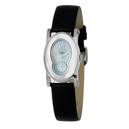 Orologio elegante JUSTINA in pelle nera