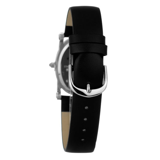 Orologio elegante JUSTINA in pelle nera