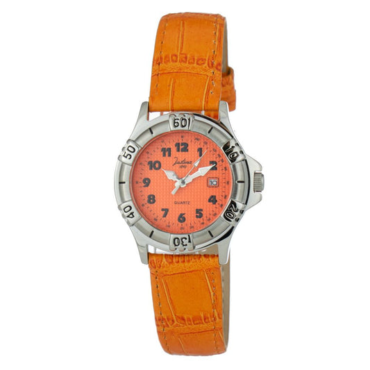 Orologio elegante in pelle arancione JUSTINA