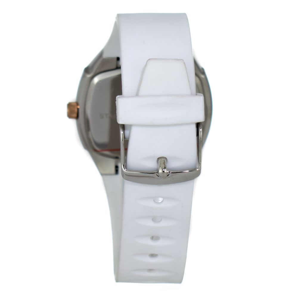 Orologio elegante JUSTINA in gomma bianca