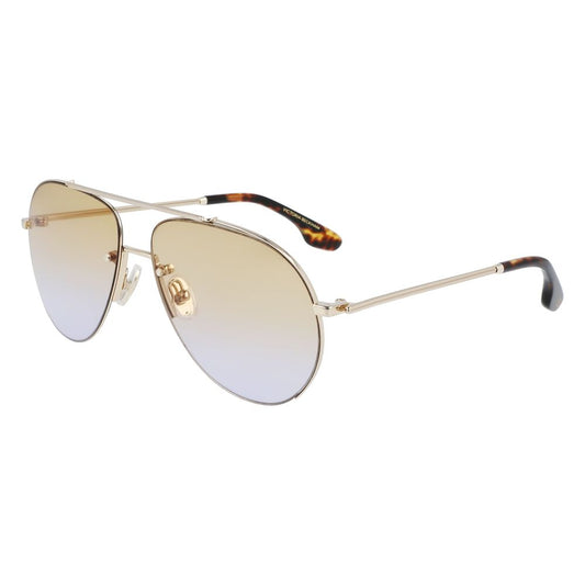 Occhiali da sole in metallo dorato Victoria Beckham