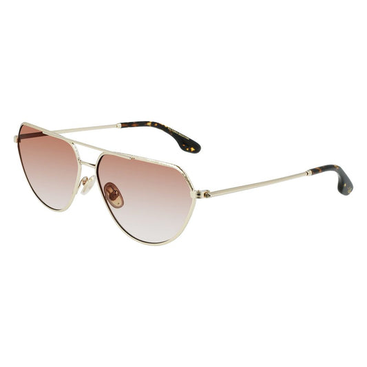 Occhiali da sole in metallo dorato Victoria Beckham