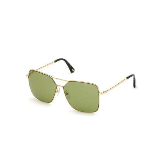 Occhiali da sole in metallo dorato WEB EYEWEAR