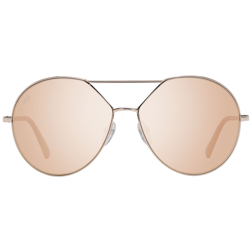 Occhiali da sole in metallo oro rosa WEB EYEWEAR