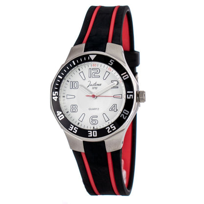 Orologio sportivo JUSTINA in gomma nera