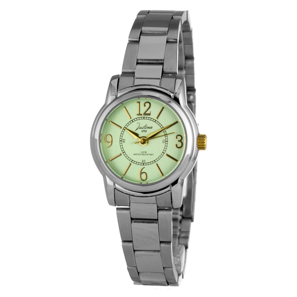 Orologio elegante JUSTINA in acciaio inossidabile argentato