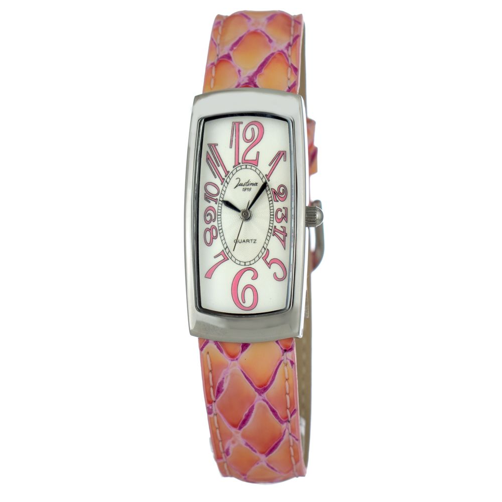 Orologio elegante JUSTINA in pelle bicolore