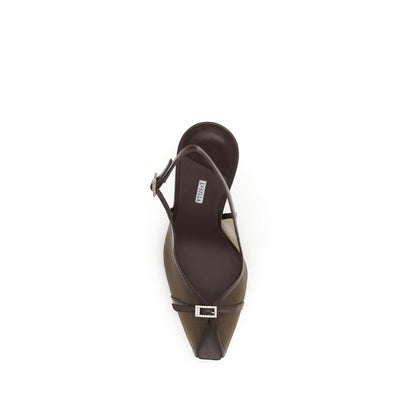 LE SILLA Brown Calf Leather Bos Taurus Platform Pumps