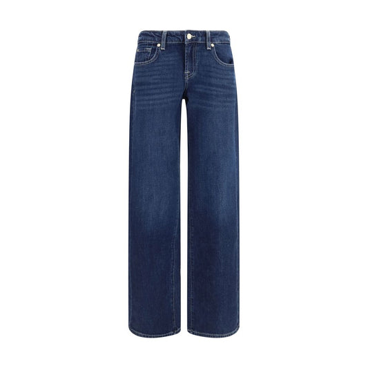 Jeans dritti in cotone blu 7FOR
