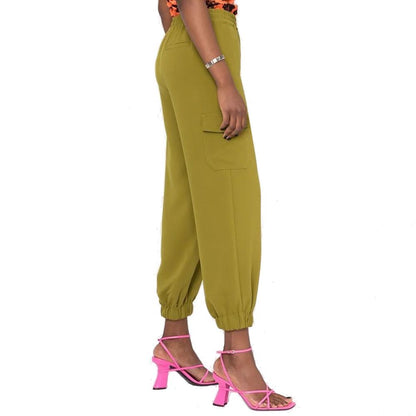Pantaloni cargo in elastan bicolore BLANCA VITA