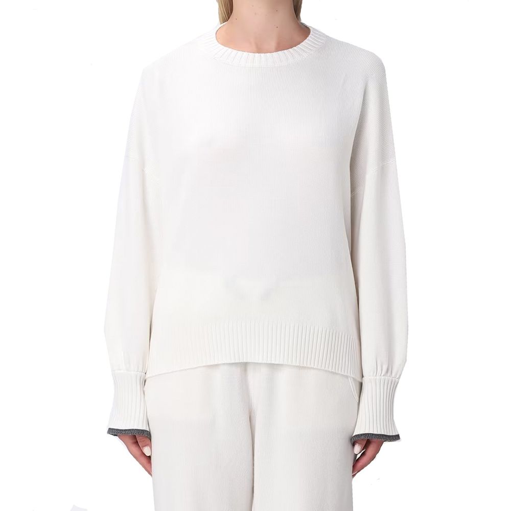 Brunello Cucinelli Maglione in cashmere bianco