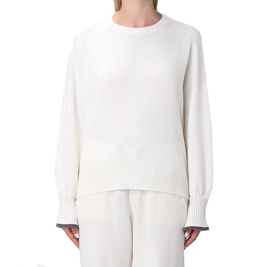 Brunello Cucinelli Maglione in cashmere bianco