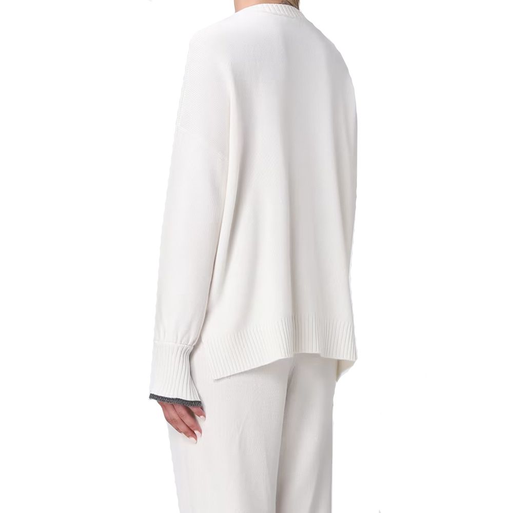 Brunello Cucinelli Maglione in cashmere bianco