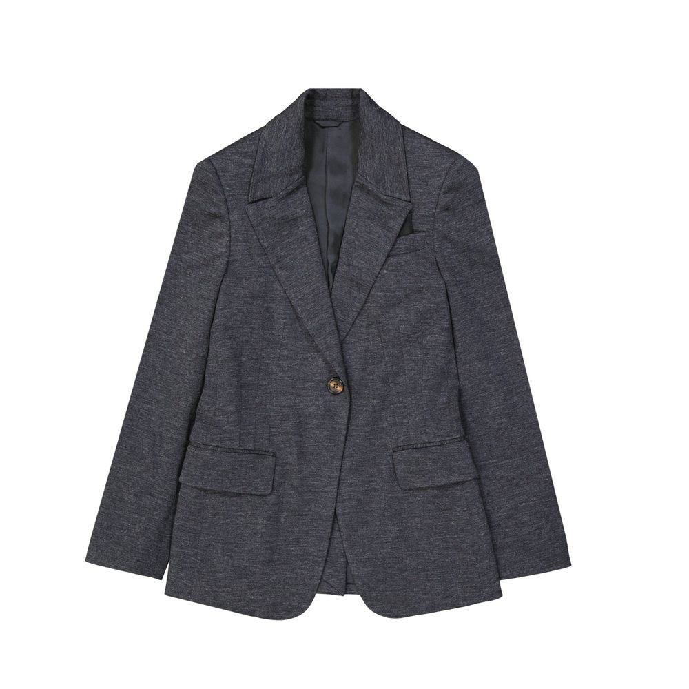 Blazer Brunello Cucinelli In Lana Grigia