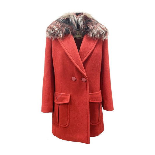 Cappotto in lana vergine multicolore Fendi