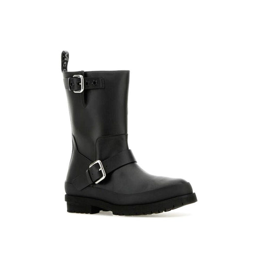 Stivali stringati in poliestere nero Stella McCartney