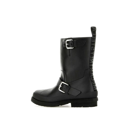 Stivali stringati in poliestere nero Stella McCartney