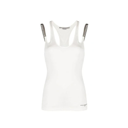 Canottiere in cotone bianco Stella McCartney