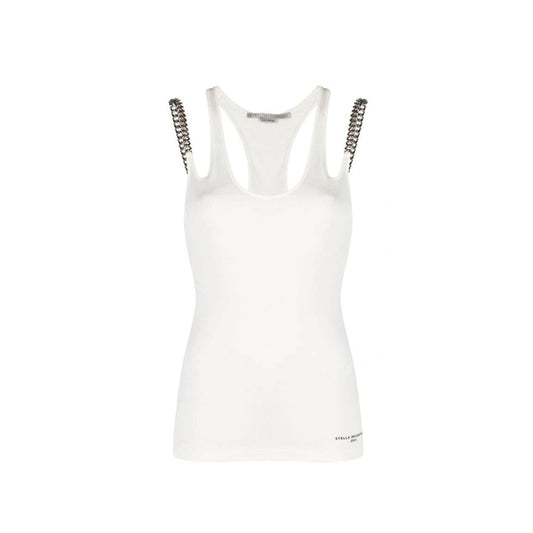 Canottiere in cotone bianco Stella McCartney