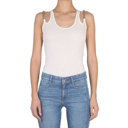 Canottiere in cotone bianco Stella McCartney