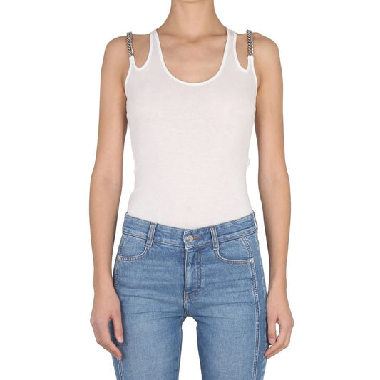 Canottiere in cotone bianco Stella McCartney