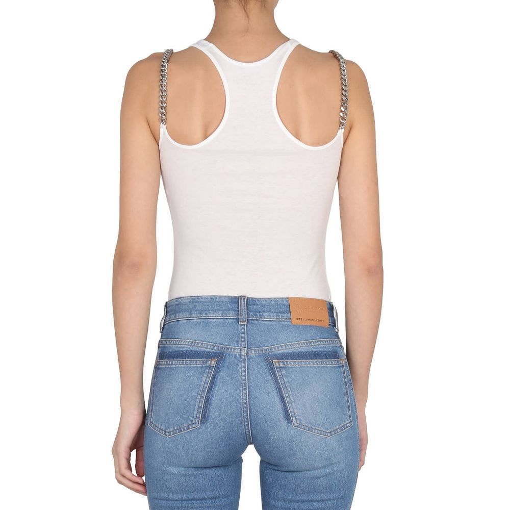 Canottiere in cotone bianco Stella McCartney