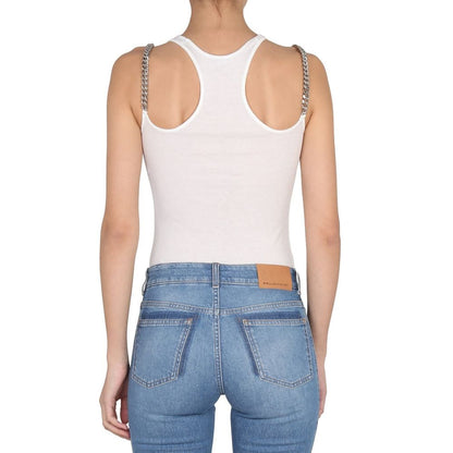 Canottiere in cotone bianco Stella McCartney