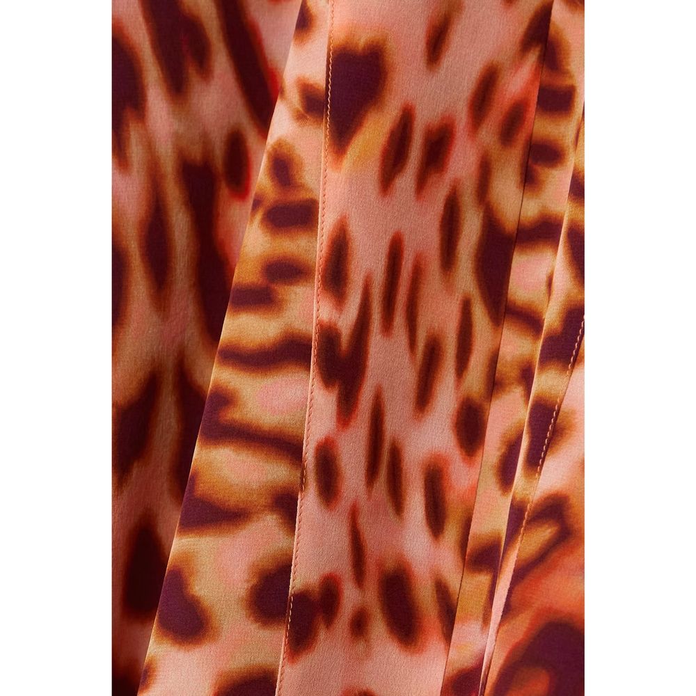 Gonna midi in seta arancione Stella McCartney