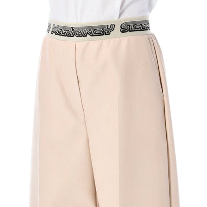 Pantaloni corti in viscosa beige Stella McCartney