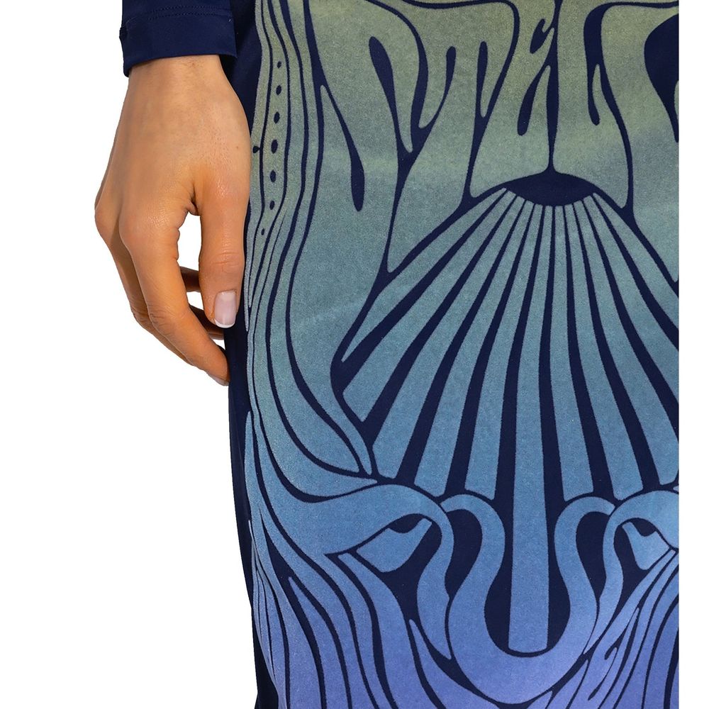 Gonna midi in poliammide blu Stella McCartney