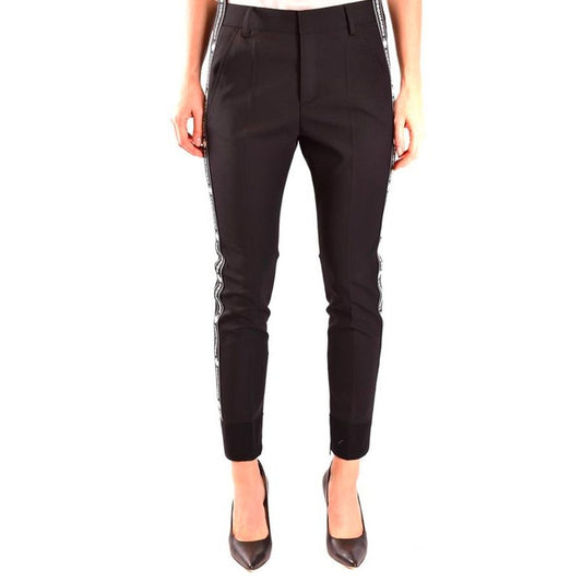 Pantaloni eleganti in lana nera Dsquared²