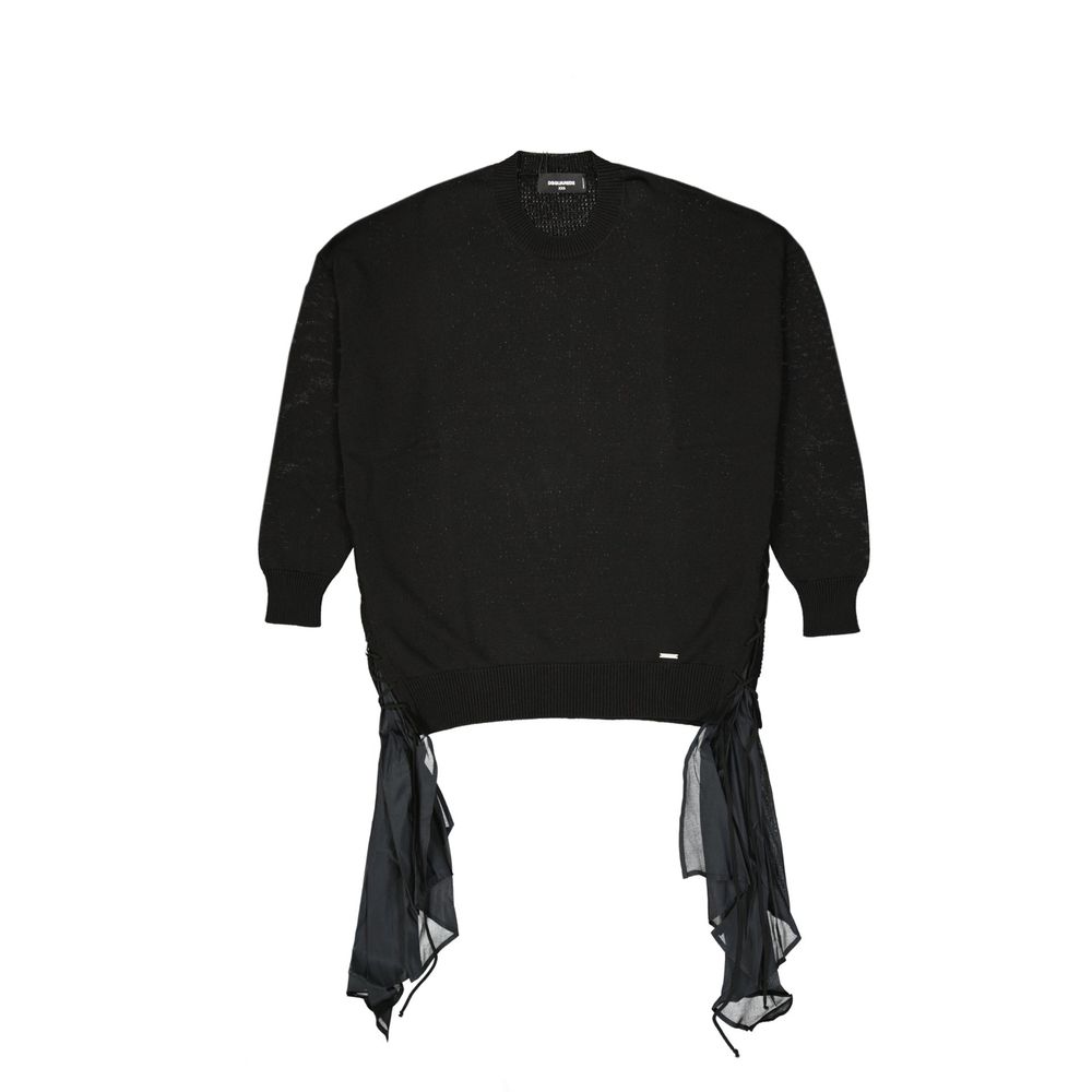 Felpa in cotone nero Dsquared²