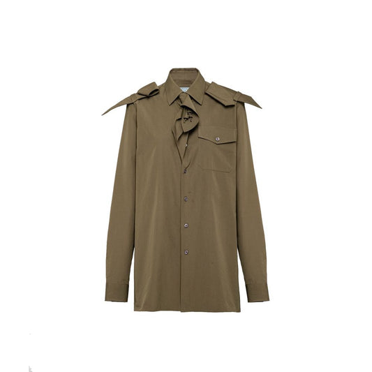 Camicia in cotone bicolore Prada