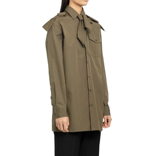 Camicia in cotone bicolore Prada