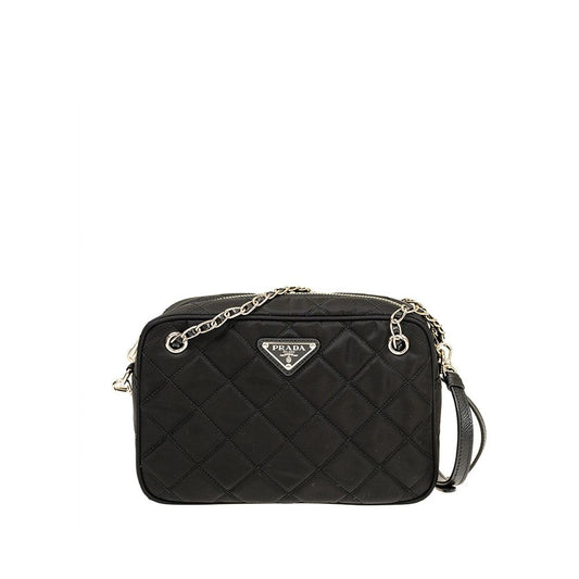 Borsa a tracolla Prada in nylon nero