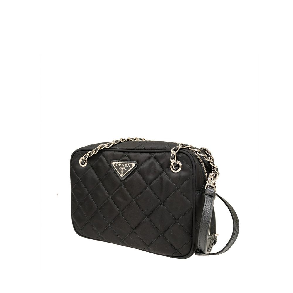 Borsa a tracolla Prada in nylon nero